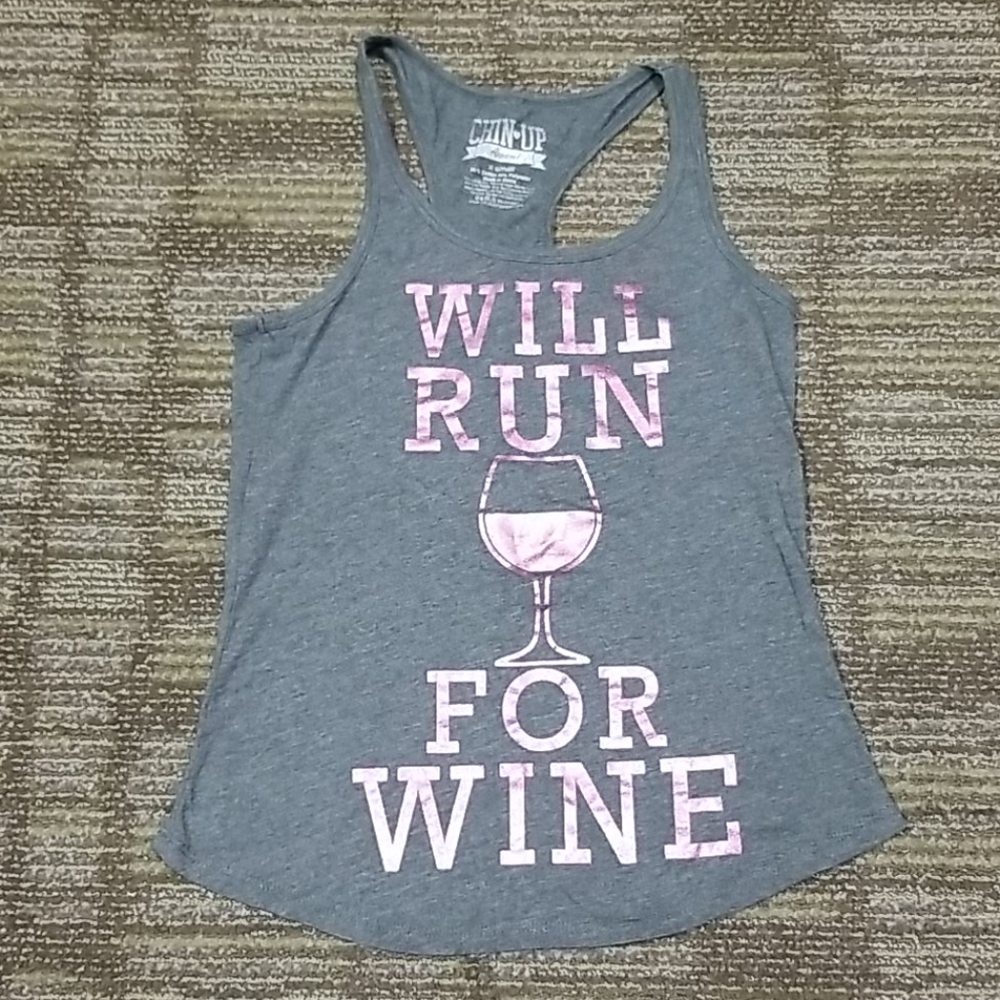Chin Up Apparel Wine Racerback Tank